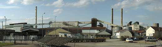 vue d'ensemble des b&acirc;timents de la verrerie
